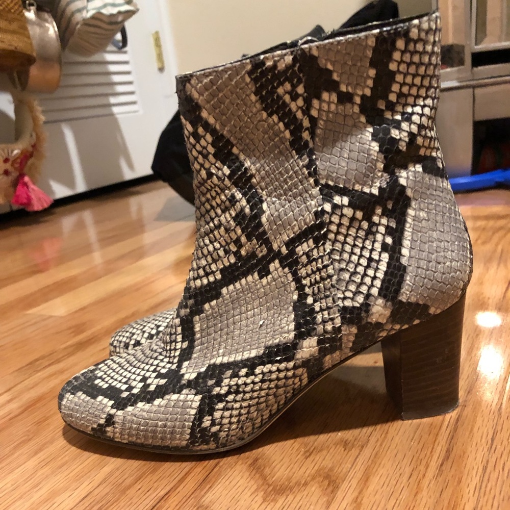 JCrew Snakeskin Ankle Bootie